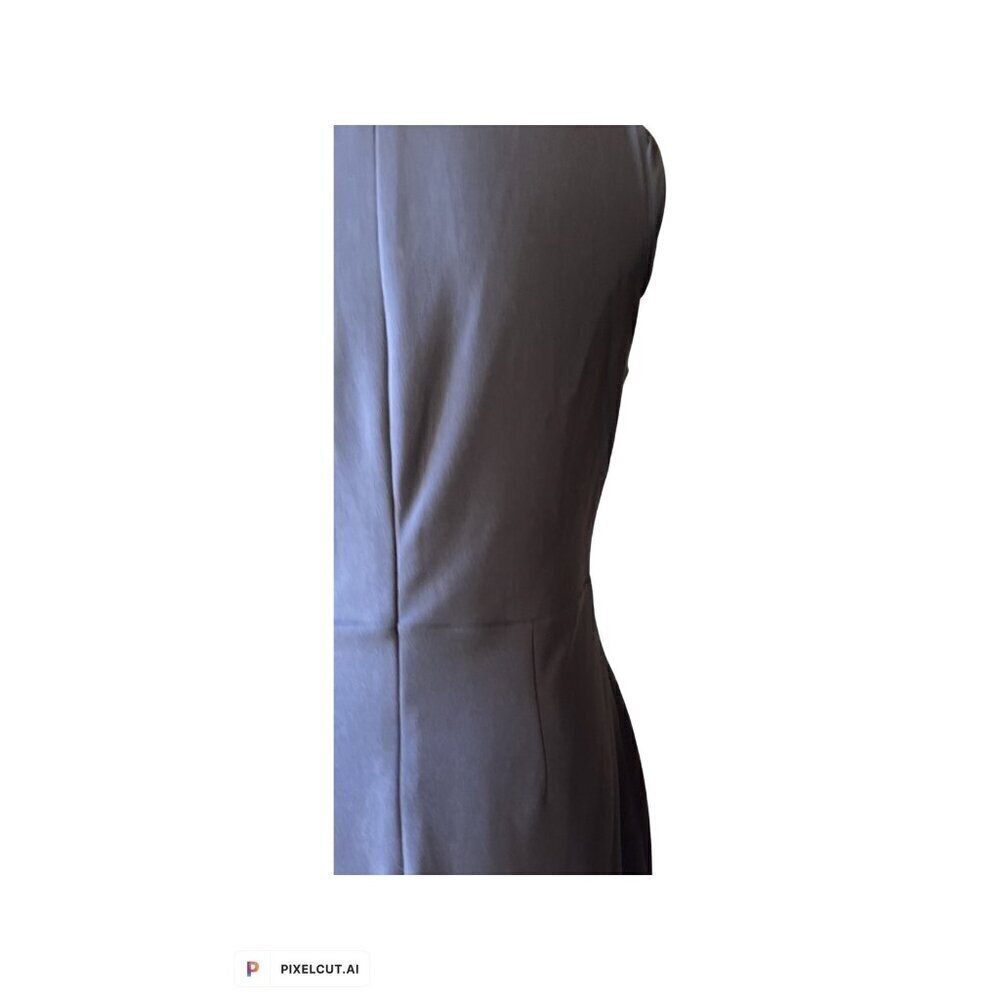 A.B.S Collection Women's Black Knit Storm Mock Neck Side Slit Midi Dress Size 8 - Picture 14 of 15